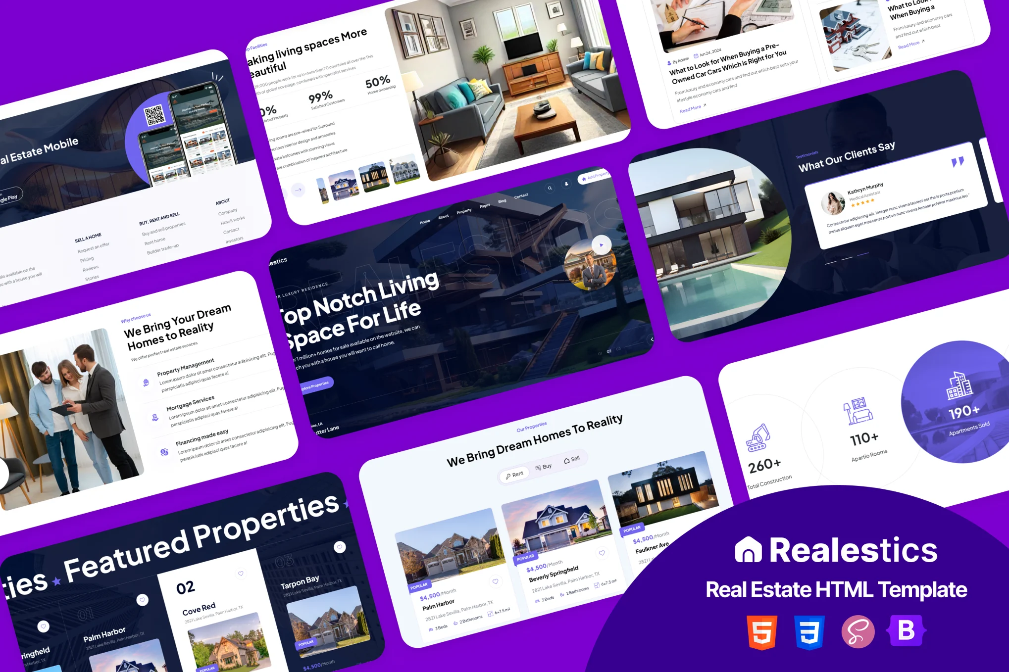 Giao diện Realestics Real Estate Html Template