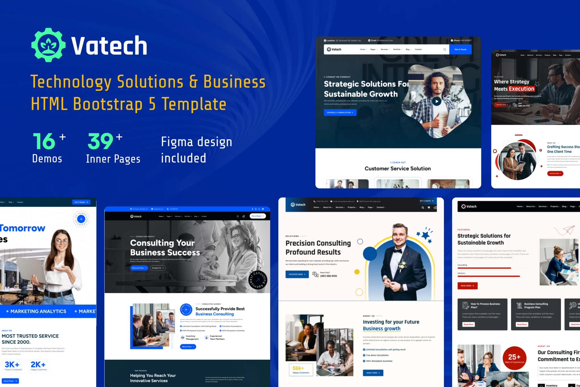 Giao diện Vatech Technology Solutions Business Template