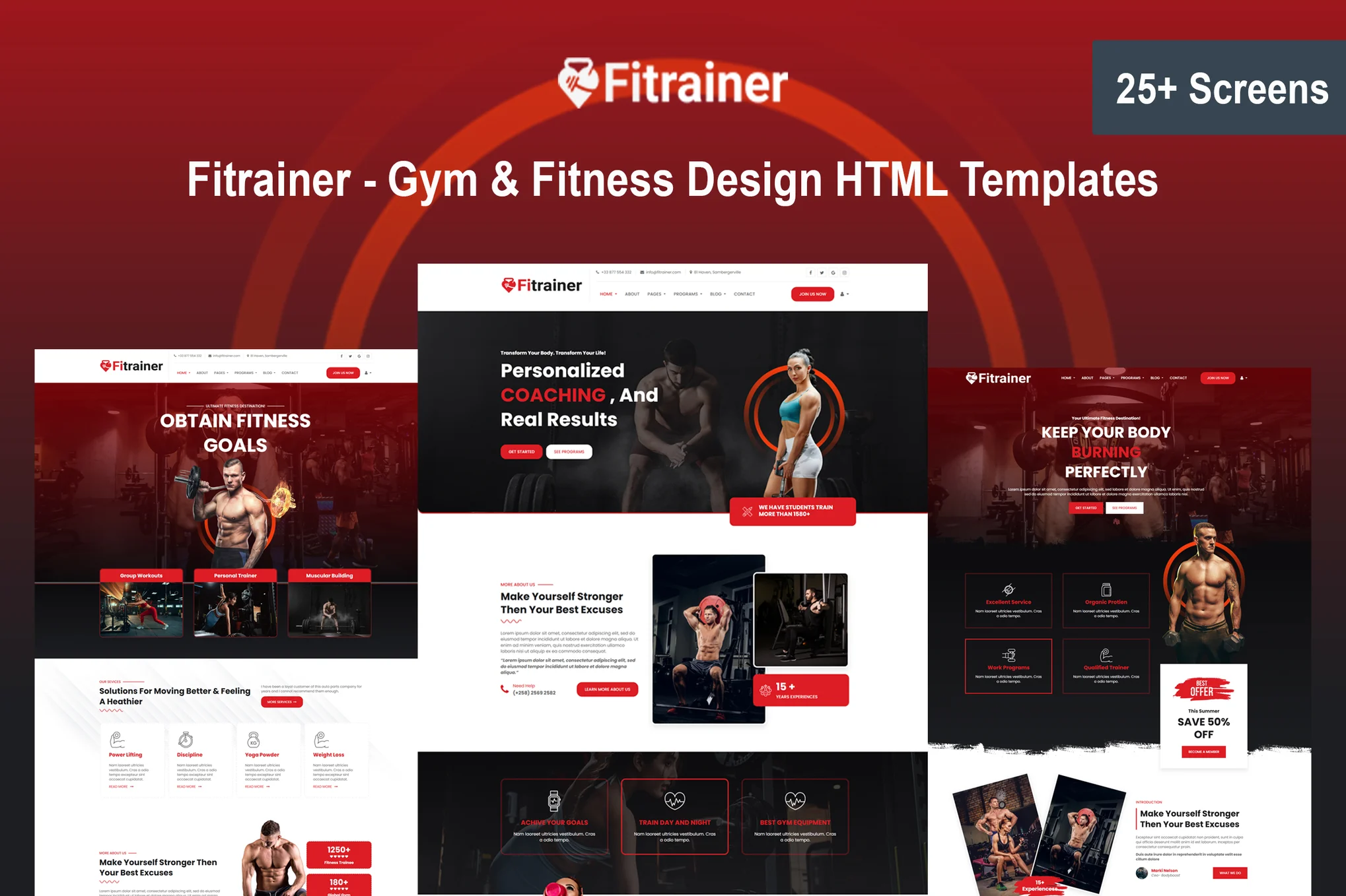 Giao diện Fitrainer Gym Fitness Html Templates