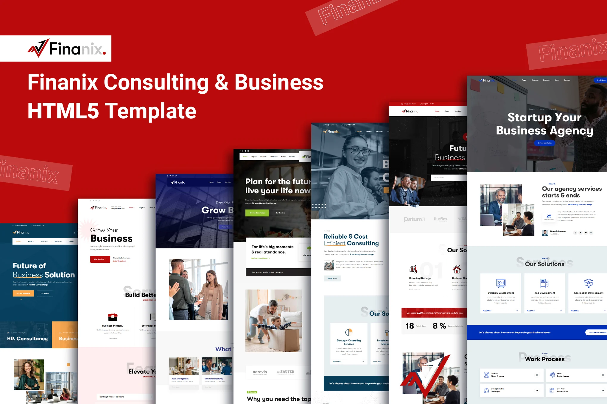 Preview of Finanix Consulting Business Html5 Template